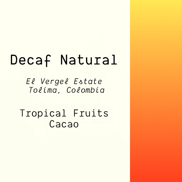 El Vergel Decaf Natural